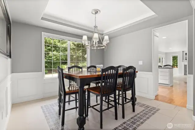 Beautiful formal dining room off the kitchen.