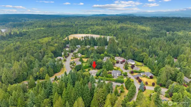 The wonderful Lexington neighborhood is made up of nearly 50 nice homes.  Timbercrest Middle School is located just a few blocks north of this house and appears near the top of this photo.