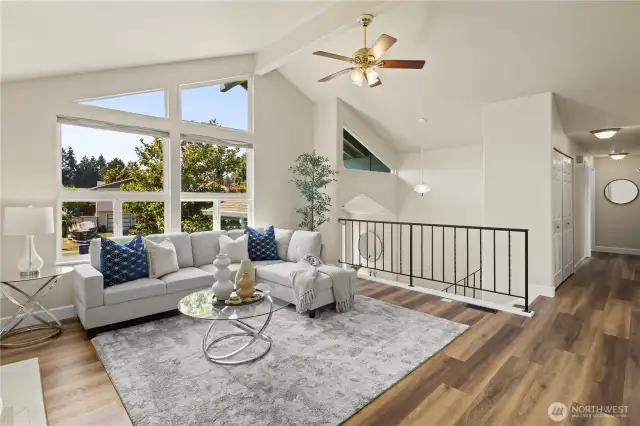 Light filled Family Room on Upper level~