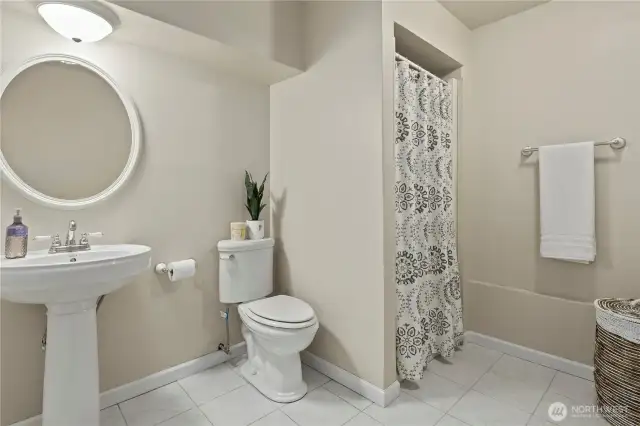 3/4 Bath on Lower level~