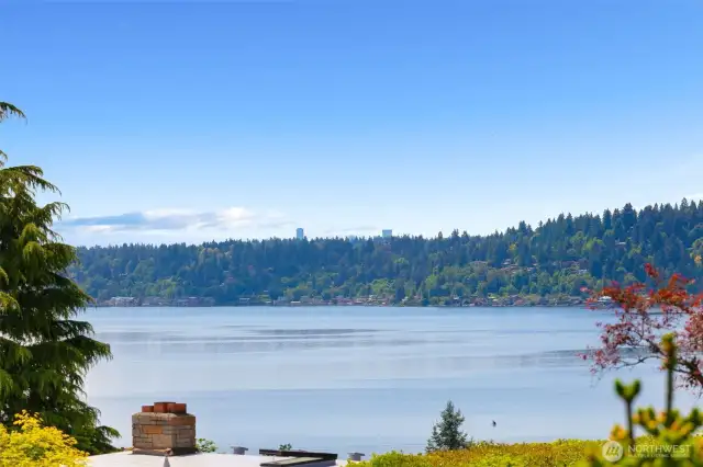 Gorgeous lake view from deck, kitchen and primary bedroom