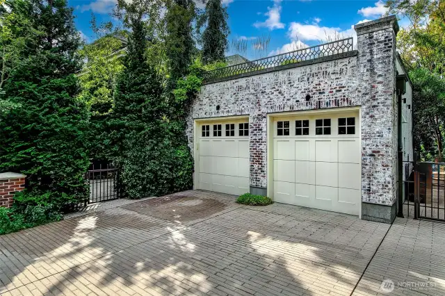 Detached two car garage plus off street parking for at least two more cars.