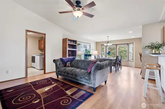 Another angle to see the sliding glass door off of the breakfast nook that takes you out to the patio area.