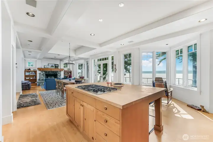 Enjoy the gas range while cooking and relax in the reading nook while taking in the views.