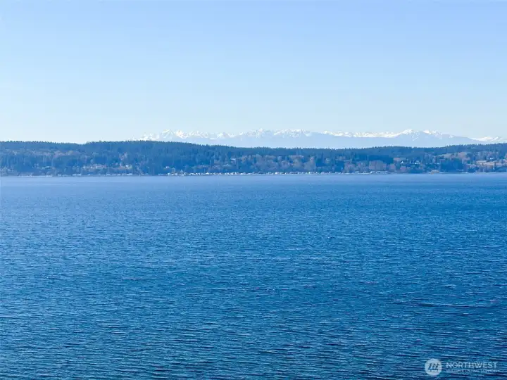 Views of Saratoga Passage, the Olympic Mountain Range and Whidbey Island.