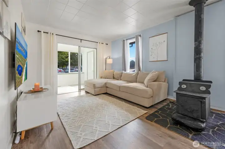 Bright, warm and cozy living space.