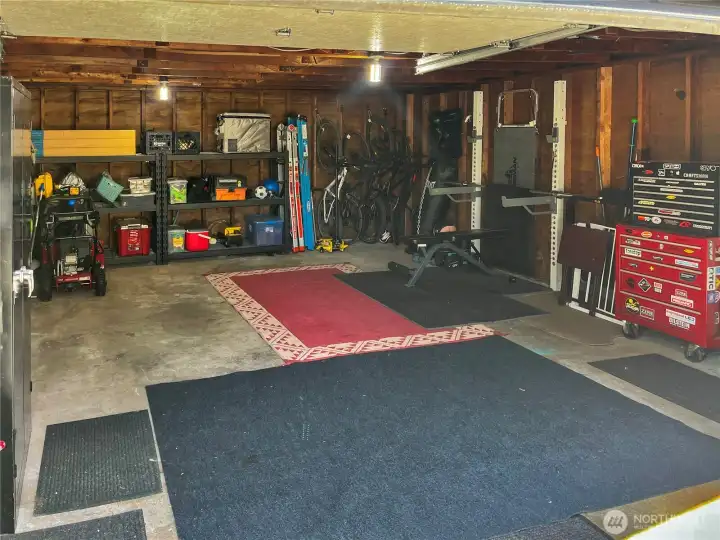1+ car garage with shop space.