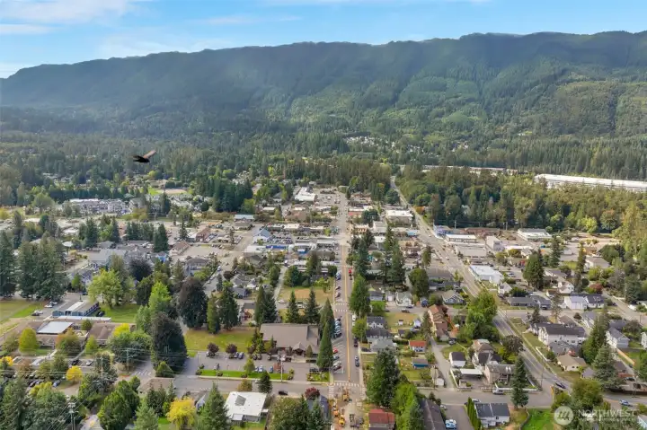 Looking west toward Downtown North Bend - 2 Blocks!