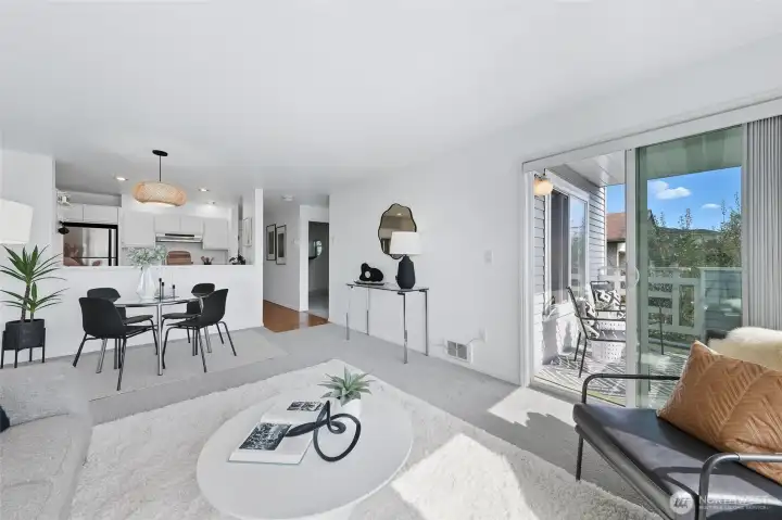 Amazing natural light throughout- entire condo freshly painted and move-in ready!