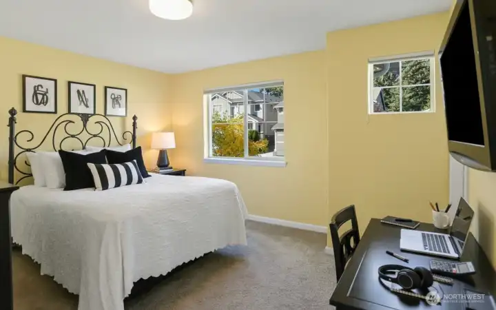 Upstairs 2nd floor bedroom #2 with a walk in closet