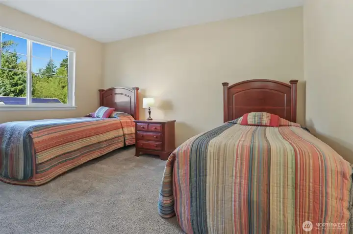 Upstairs 2nd floor bedroom #3, with access to Jack and Jill hall bathroom.