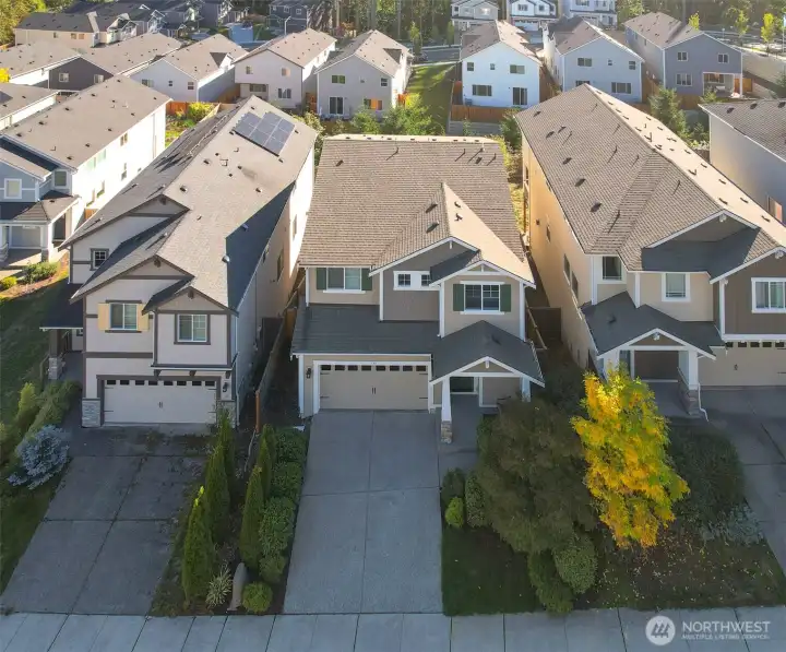 Drone front street side view looking South.