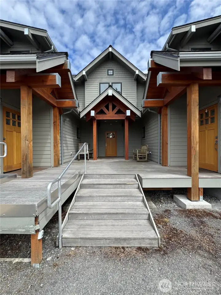 Front entrance off Pine Street.