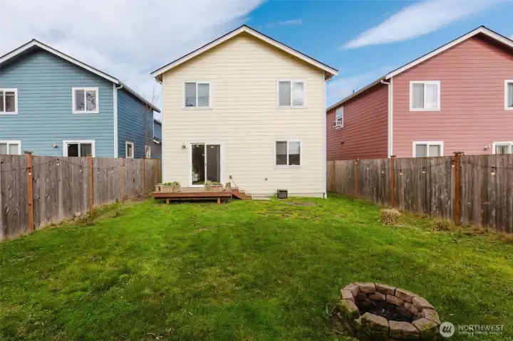 Enjoy a fully fenced backyard. Perfect for hosting or relaxing for people and pets alike.
