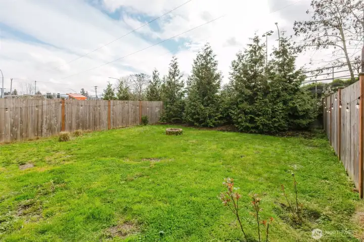 Trees planted for added privacy.