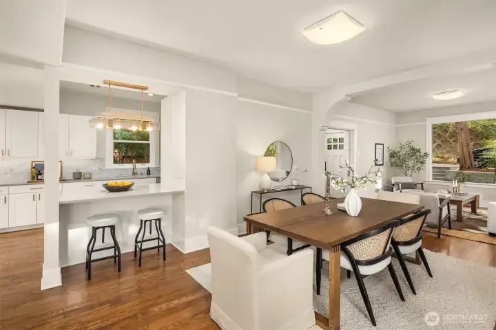 Coveted open remodeled kitchen