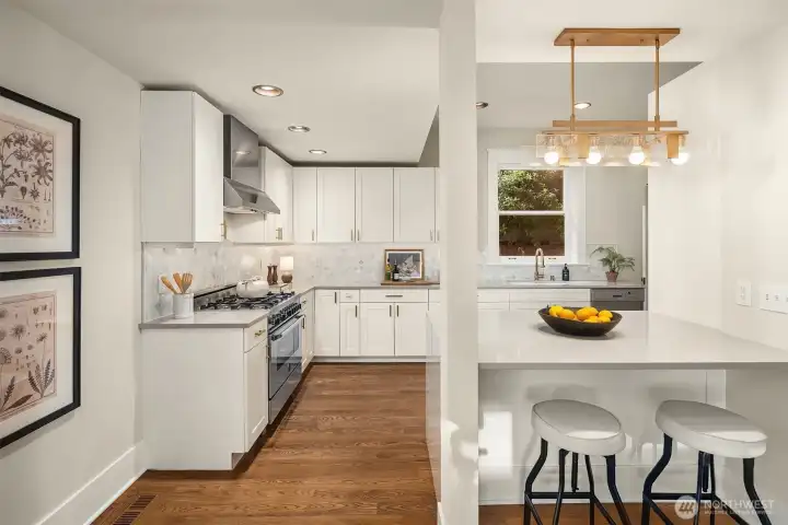 Additional casual seating at the counter