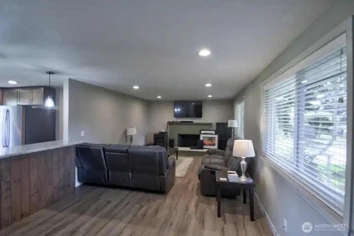 View of living area as you enter from the front door.
