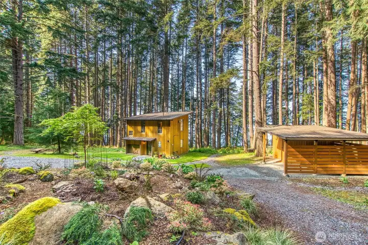 Main cabin at #104 Barn Owl  is one of two residences on the property. Additional homes are possible on 15 acres.