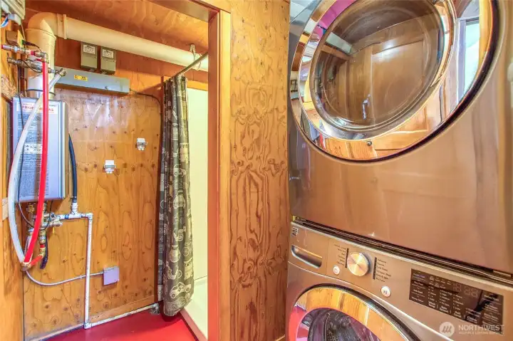 Laundry room and storage.