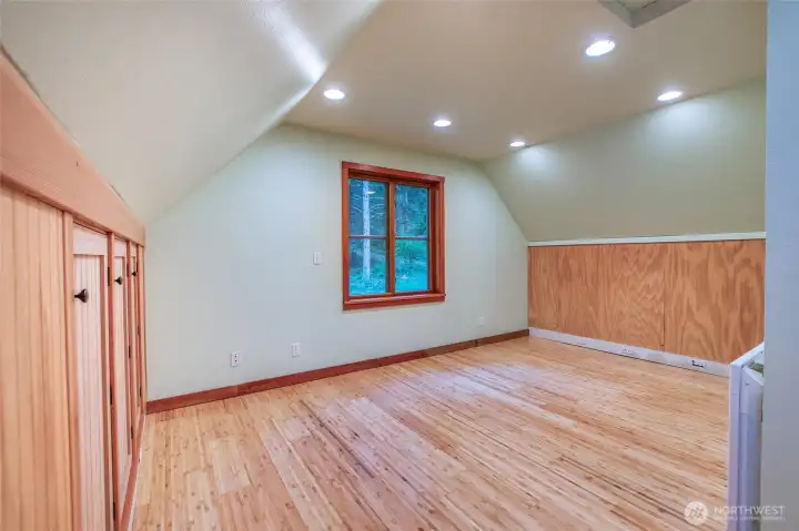 Second upstairs space for possible bedrooms.