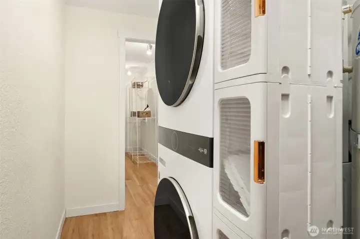 Oversized utility room offers valuable in-unit storage space.