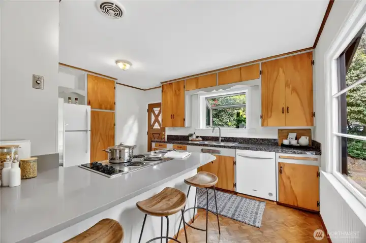 This kitchen has so much charm!