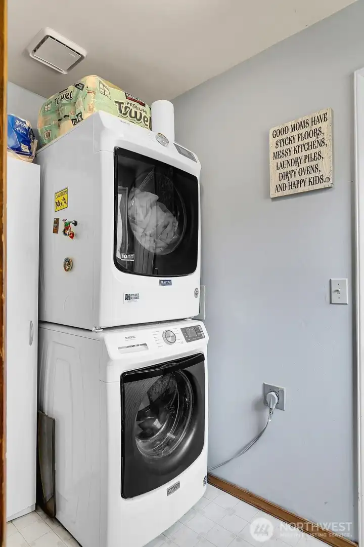 Mainfloor Laundry Room by Downstairs Staircase