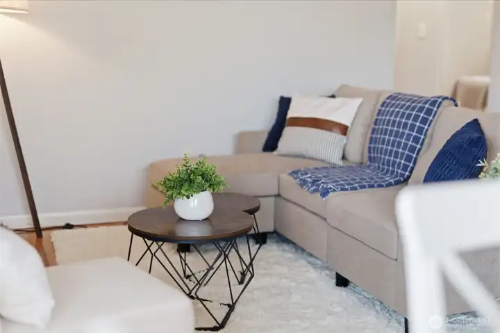 Cozy flex space ideal for office, reading nook, or secondary living area.