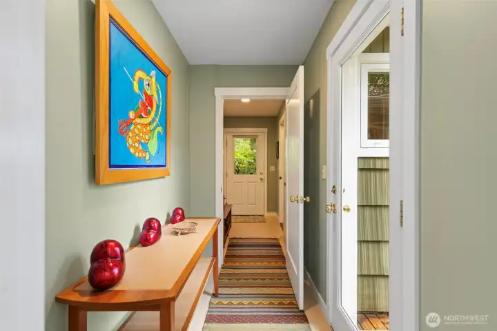 Put your art on display in this welcoming hallway