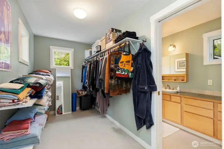 Large walk-in Primary closet