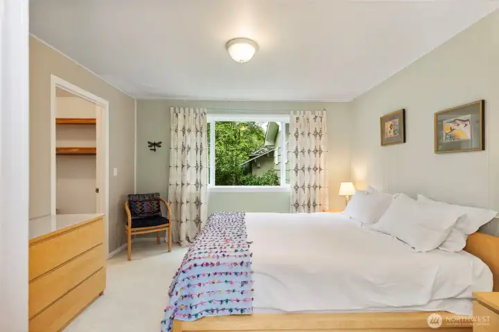 Nice and warm second bedroom, also with it's own walk-in closet