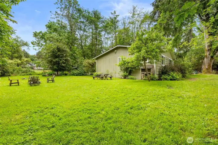 Lush level lawn
