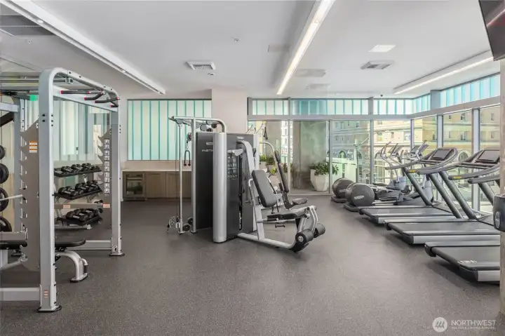 Fitness center.