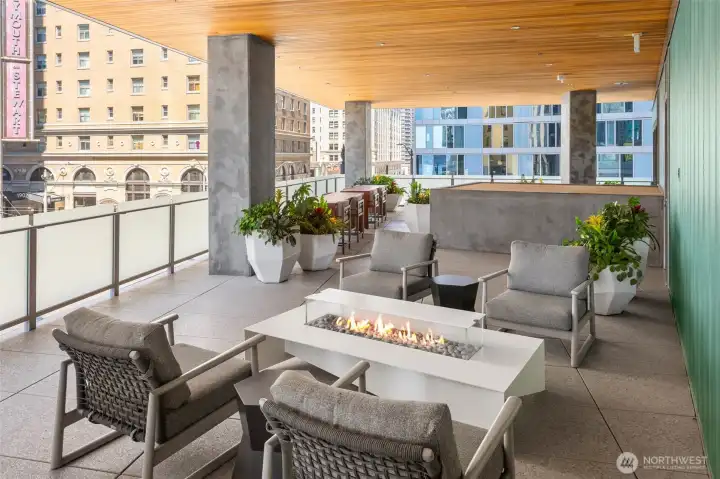 Resident lounge area.