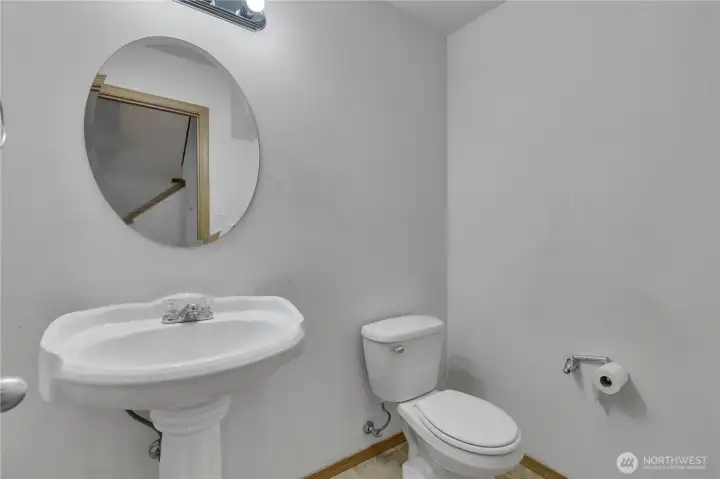 Half bath on the main level ~