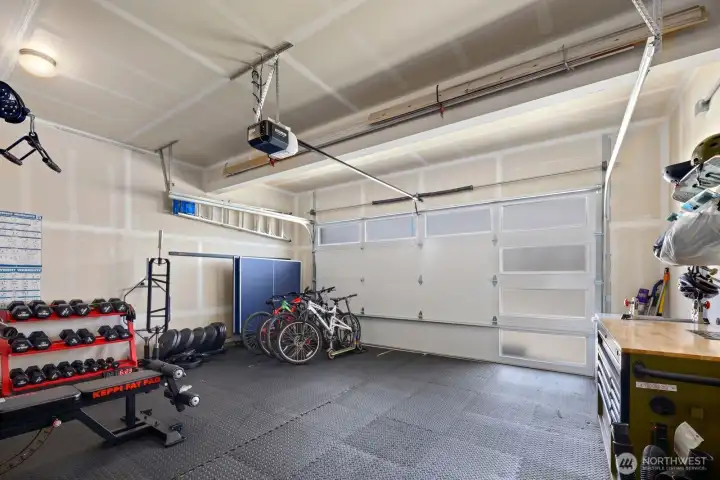 The oversized 3-car garage offers plenty of space for parking, storage, hobbies, or a home gym setup, with room to comfortably fit both everyday life and weekend projects. The oversized 3-car garage offers plenty of space for parking, storage, hobbies, or a home gym setup, with room to comfortably fit both everyday life and weekend projects.