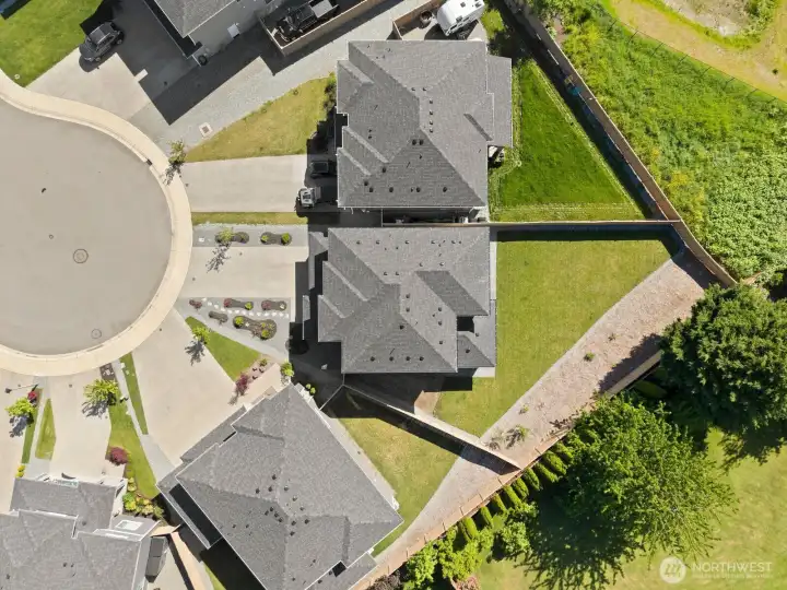 From above, the oversized lot and cul-de-sac positioning really stand out, giving this property a unique sense of space and privacy within the neighborhood. From above, the oversized lot and cul-de-sac positioning really stand out, giving this property a unique sense of space and privacy within the neighborhood.