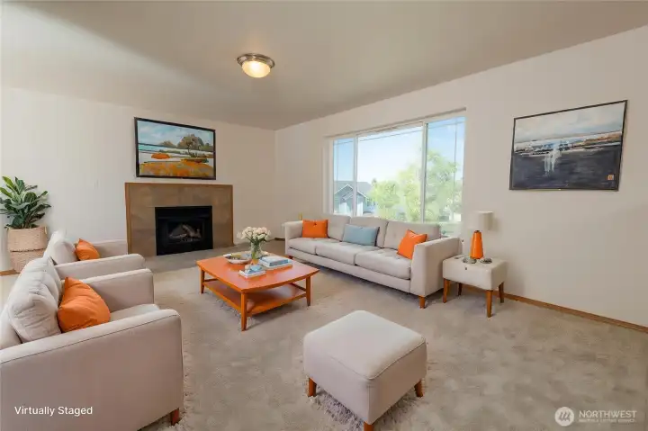 Virtually Staged living room photo