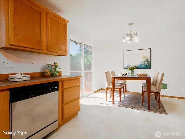 Virtually Staged Dining room