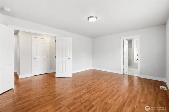 Primary bedroom with french doors