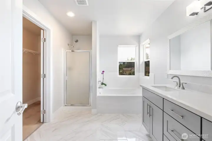 Primary bathroom.