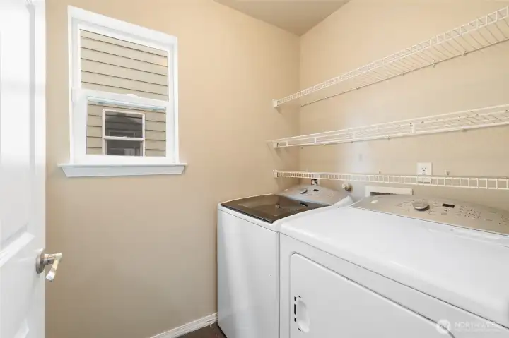 Designated laundry room.