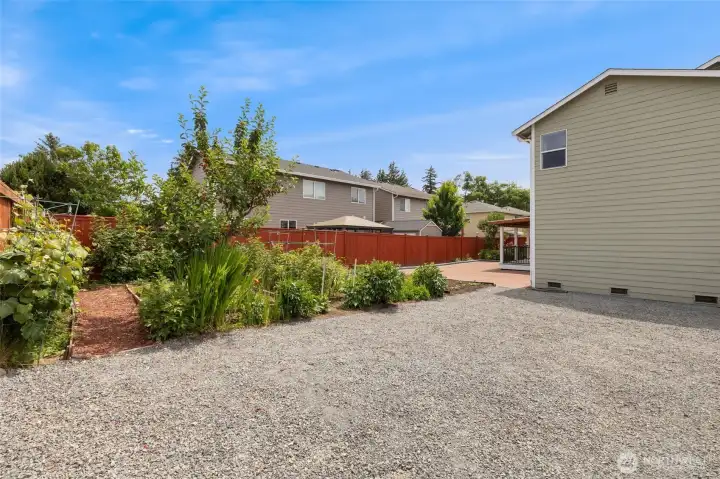 Large gardening space.