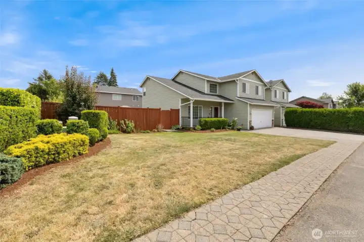 Large front yard space.