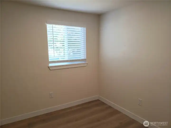 Second Bedroom with New Paint, Trim and Window. Second Bedroom with New Paint, Trim and Window.