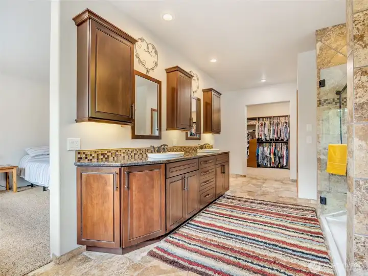 Custom vanity with abundant storage and quality craftsmanship. Custom vanity with abundant storage and quality craftsmanship.