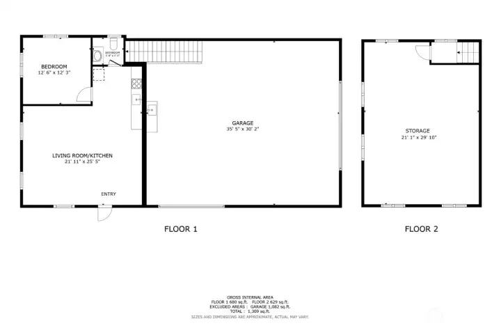 Floor plan of detached garage for reference only; buyer to verify dimensions. Floor plan of detached garage for reference only; buyer to verify dimensions.