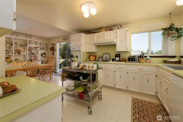 Kitchen with ample cupboard space.