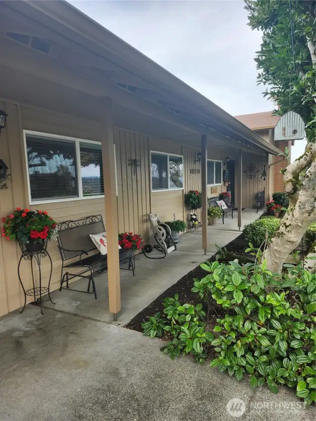 Covered Walk Way with amazing views in sitting areas